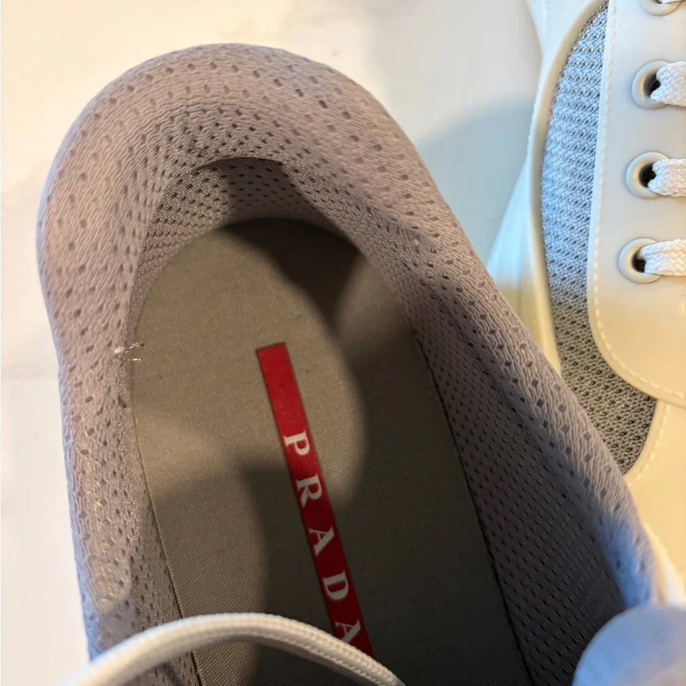 Prada Cream rubber Americas Cup sneakers US13 - Picture 5 of 10